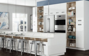 Ontacrio High Gloss White kitchen cabinets 406-large