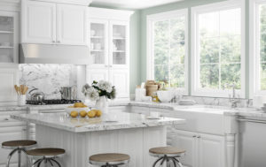 Kitchen cabinet design Brighton Polar White